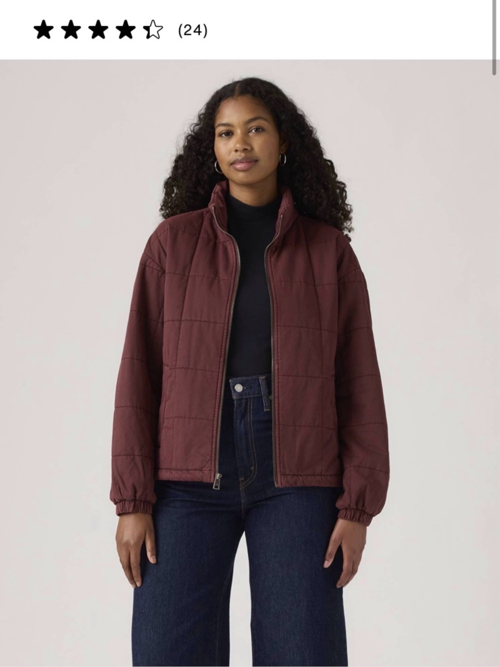 Box Quilted Relaxed Cottom Jacket